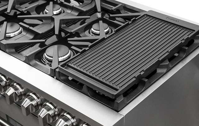 FORNO® Alta Qualita 48" Stainless Steel Pro Style Dual Fuel Range-9