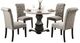 Furniture of America® Elfredo 5-Piece Antique Black/Light Gray/White Round Dining Table Set-0