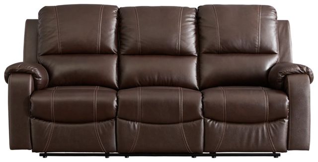 Signature Design by Ashley® Grixdale Brown Reclining Sofa-2