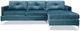 Mazin Furniture Hamilton 2-Piece Blue Right-Arm Facing Sofa Sectional and Chaise-1