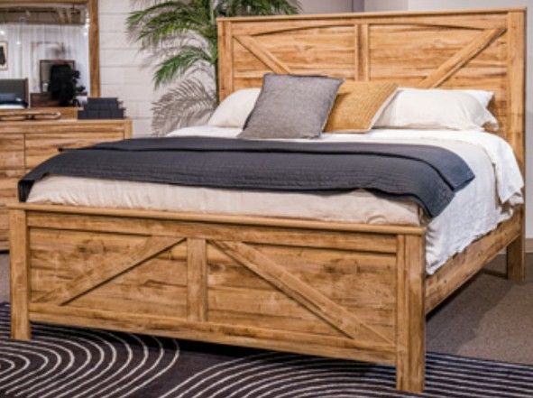 Signature Design by Ashley® Maystonna Brown King Crossbuck Panel Headboard-1