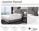 Parker House® Jasmine Flannel Queen Upholstered Panel Bed-2