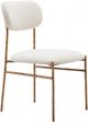 Zuo® Modern Sydhavnen Cream/Gold Dining Side Chair-0