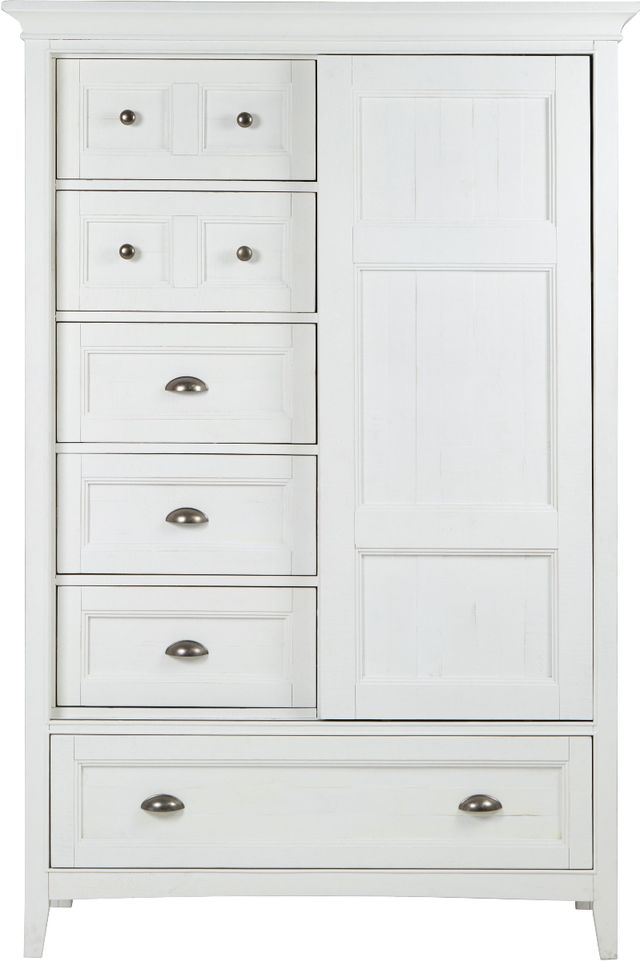 Magnussen Home® Heron Cove Chalk White/Dovetail Grey Door Chest-0