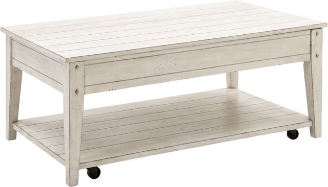 Liberty Furniture Lake House 3-Piece Weathered White Optional Occasional Table Set-1