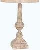 Lamps Per Se Antique White Distressed/Brown Wood Table Lamp-2