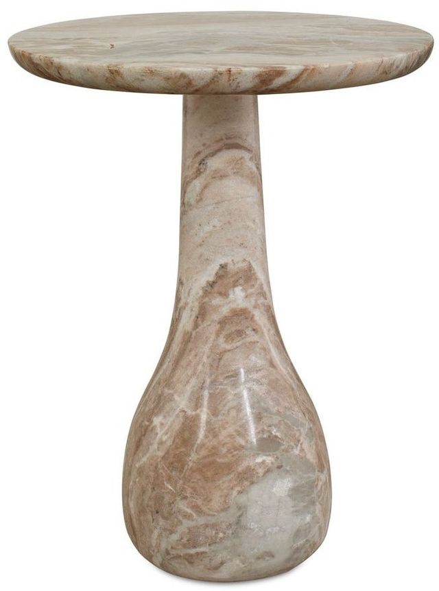 Uttermost® Shura Earthy Rust/Warm Brown Marble Indoor-Outdoor Accent Table-0