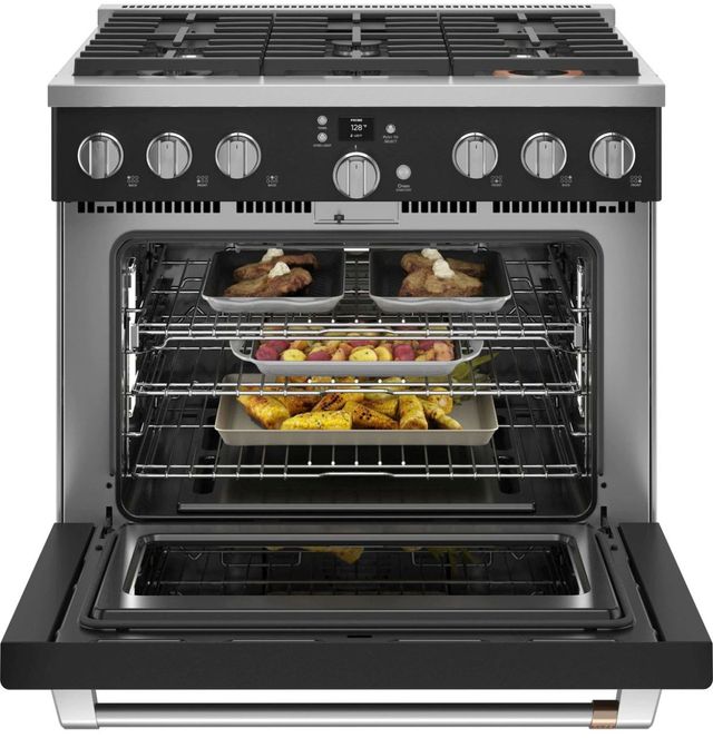 Café™ 36" Matte Black Pro Style Gas Range- Propane-2