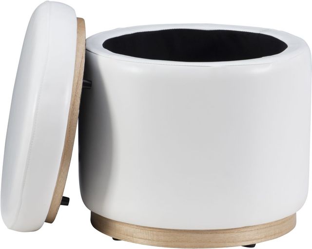 Linon Blanche White Storage Ottoman-1