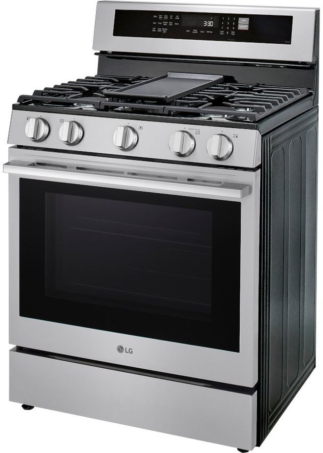 LG 30" PrintProof® Stainless Steel ProBake Convection® Smart Freestanding Gas Range-3