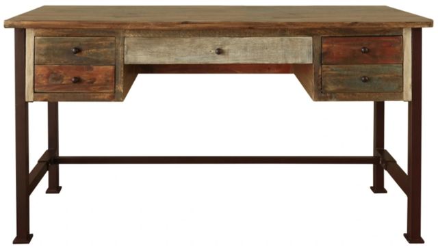 International Furniture Direct Antique Bronze/Brown Desk-0