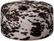 Emerald Home Walker Brown Cow Print Round Cocktail Ottoman-3