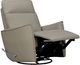 Parker House® Roxy Abby Light Gray Leather Manual Swivel Glider Recliner-0