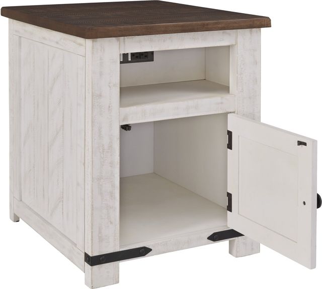 Signature Design by Ashley® Wystfield Brown End Table with Antique White Base-2