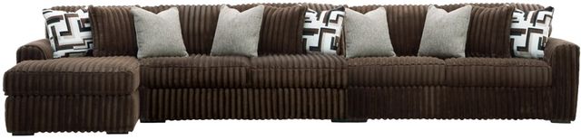 Signature Design by Ashley® Midnight-Madness 3-Piece Chocolate Left Arm Facing Sectional with Chaise-0
