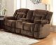 Mazin Furniture Laurelton Chocolate Double Glider Reclining Loveseat with Center Console-1