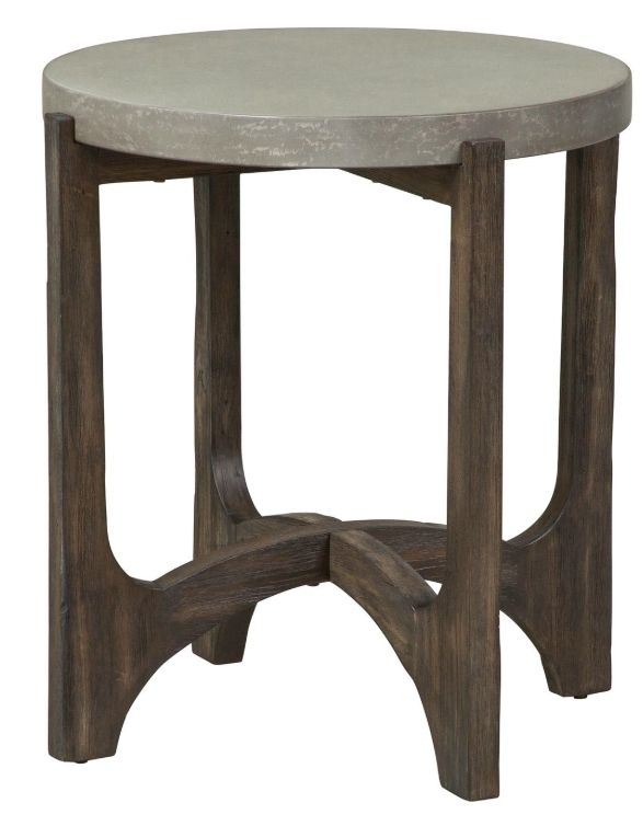 Liberty Furniture Cascade 3-Piece Gray/Wirebrush Rustic Brown Geometric Occasional Table Set-3