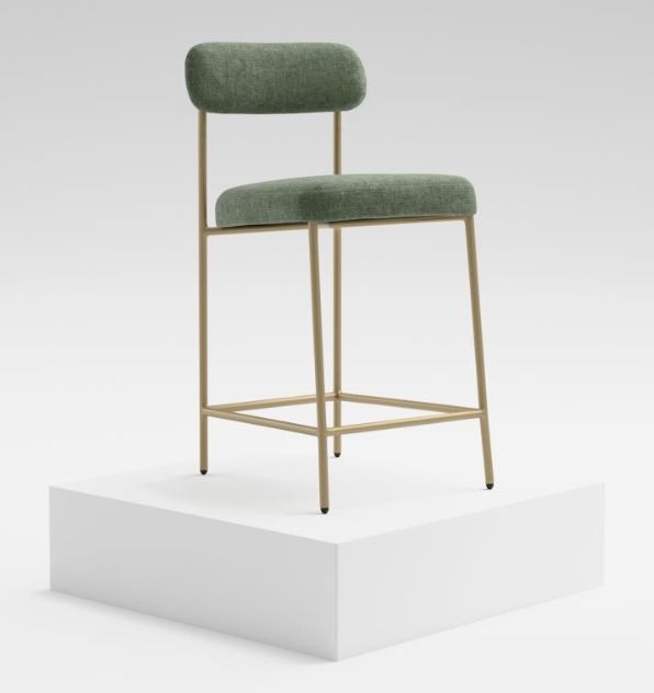 International Furniture Direct Seating Gold/Olive 43" Bar Stool-1