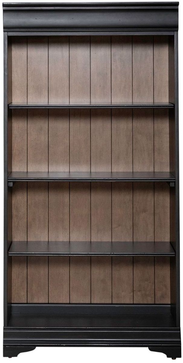 Liberty Furniture Meritage 4-Piece Aged Charcoal/Caramel Bookcase-3
