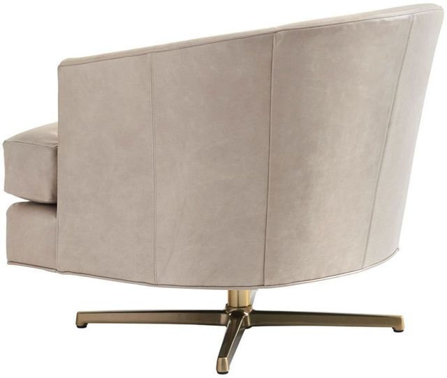 Lexington Home Customizable Graves Leather Swivel Chair with Brass Base-2