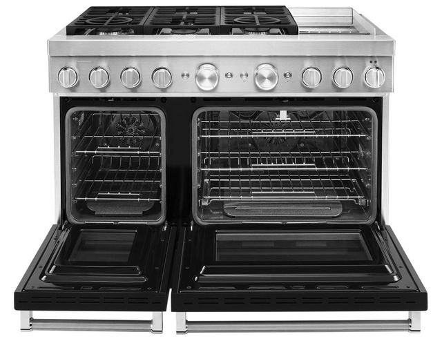 KitchenAid® 48" Imperial Black Pro Style Dual Fuel Range with Griddle-1
