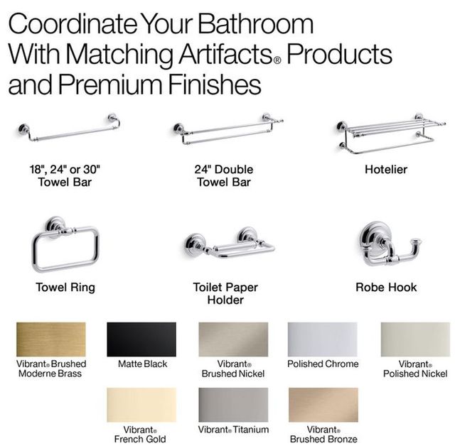 KOHLER® Artifacts® Vibrant Brushed Bronze Double Robe Hook -4