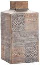 Crestview Collection Taos Hand Finished Medium Carved Square Vase-0