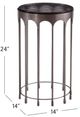 Bassett Mirror Hartley Brown Accent Table with Nickle Base-3