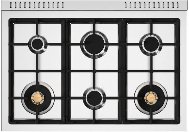 Bertazzoni Master Series 36" Fingerprint Resistant Stainless Steel Pro Style Gas Range-2