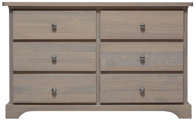 Mako Wood Furniture Youth Brown 6-Drawer Dresser-0