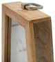 A & B Home Leesy Brown Wooden Taper Clock with Nickel Dial-3