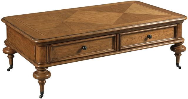 Hammary® Berkshire Pearson Cognac Rectangular Coffee Table-0