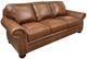 USA Premium Leather Furniture 7500 Almond/Pasiley Sofa-0