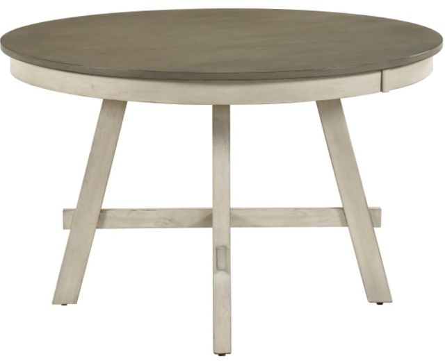 Homelegance® Ogden Brown Round Dining Table with White Base-1