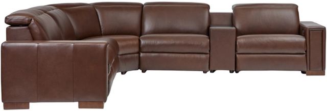 La-Z-Boy® Armitage Cognac Leather Power Reclining Sectional with Custom Layout Options-1