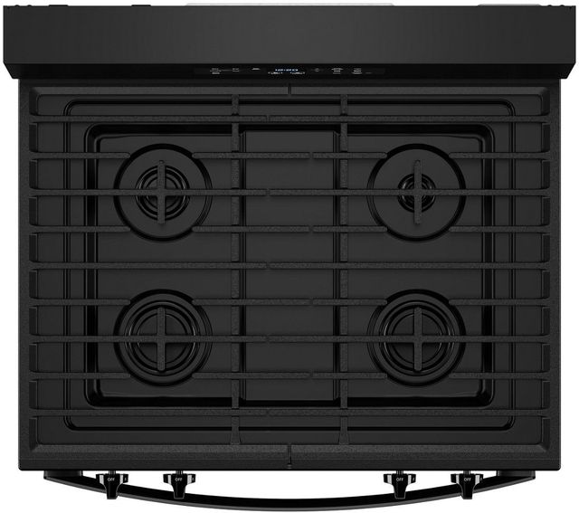 Whirlpool® 30" Black Freestanding Gas Range with Cast Iron Grates and No Preheat Mode-2