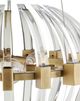Currey & Company Coquette Antique Brass/Clear Small Chandelier-5