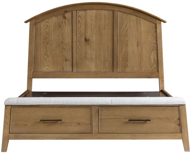 Intercon Jackson Golden Oak Queen Panel Storage Bed-2