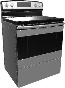 Amana® 30" Black on Stainless Free Standing Electric Range-1