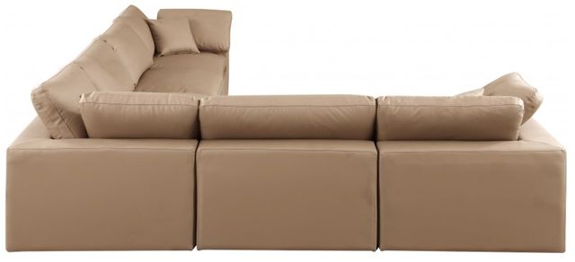 Meridian Furniture Comfy 6-Piece Tan L-Shape Vegan Leather Sectional -2
