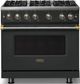 Viking® 5 Series 36" Antique Bronze Pro Style Gas (NG) Range with Brushed Brass Trim-0