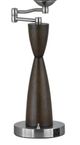 Cal® Lighting & Accessories Brushed Steel/Wood Table Lamp-1