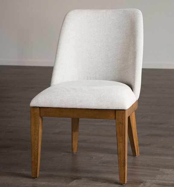 Furniture of America® Mandal 2-Piece Chestnut/White Side Chair-1