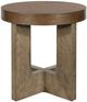 Bassett Mirror Nova Cerused Charcoal Oak End Table with Brown Base-1