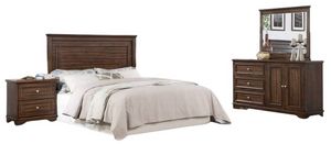 ACME Furniture Franklin 4-Piece Brushed Walnut Full Bedroom Set