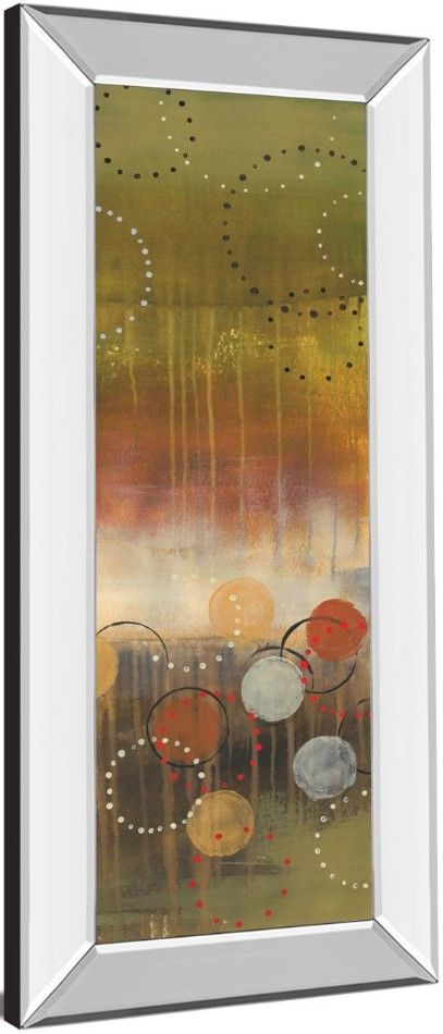Classy Living Jeni Lee Circles In Green Panel Il 18" Wall Art-3