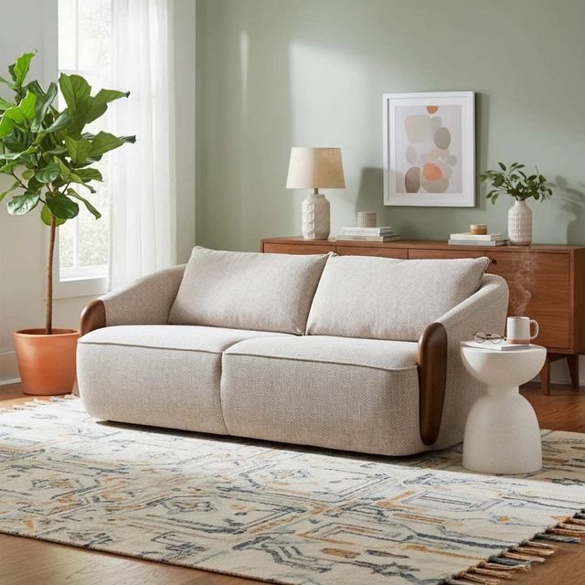 LH Home Seating Scale Heritage Brown/Wheat Sofa-1
