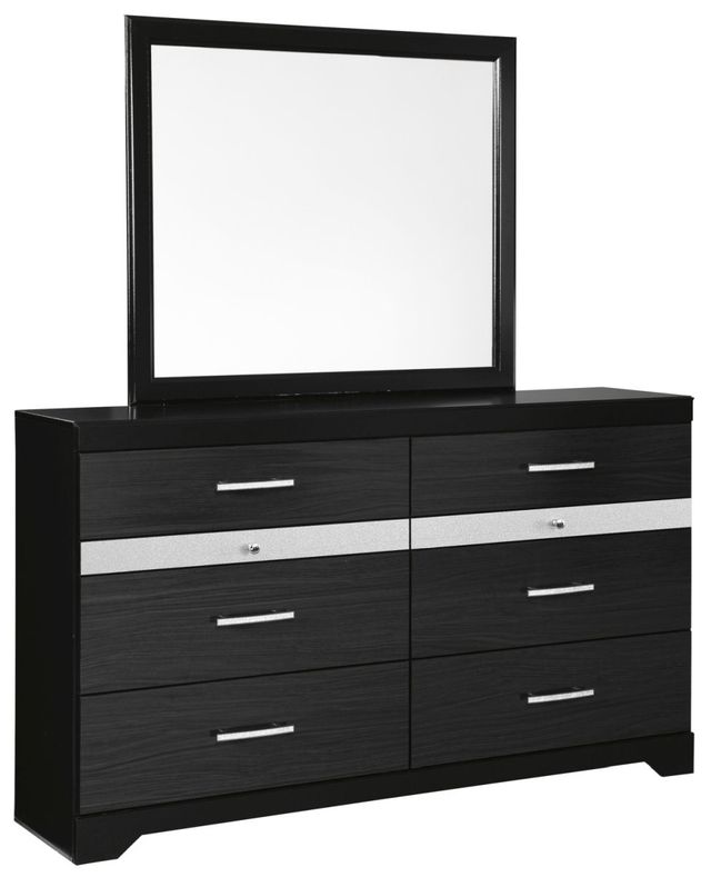 Signature Design by Ashley® Starberry 4-Piece Black Queen/Full Panel Headboard Set-3