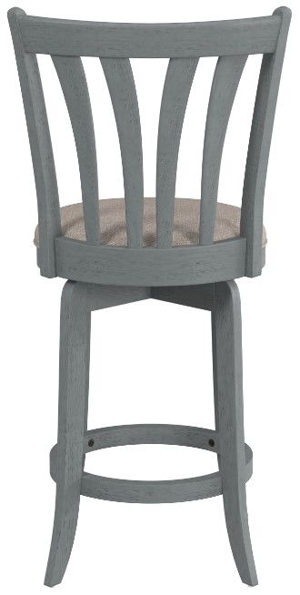 HH2 Home Savana Blue Wire Brush/Cream Swivel Counter Stool-3