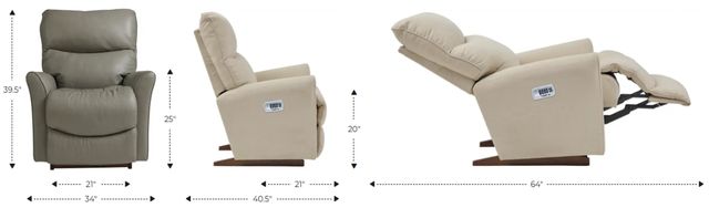 La-Z-Boy® Rowan Oat Power Rocking Recliner with Headrest and Lumbar-2